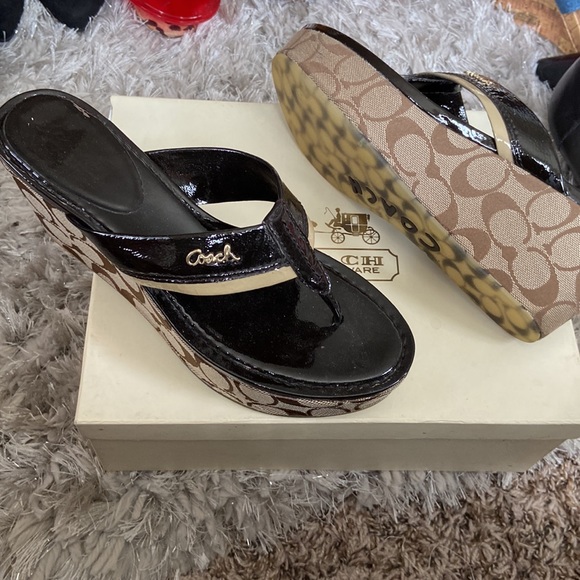 Coach Jody Patent Wedge Sandal - Picture 2 of 4